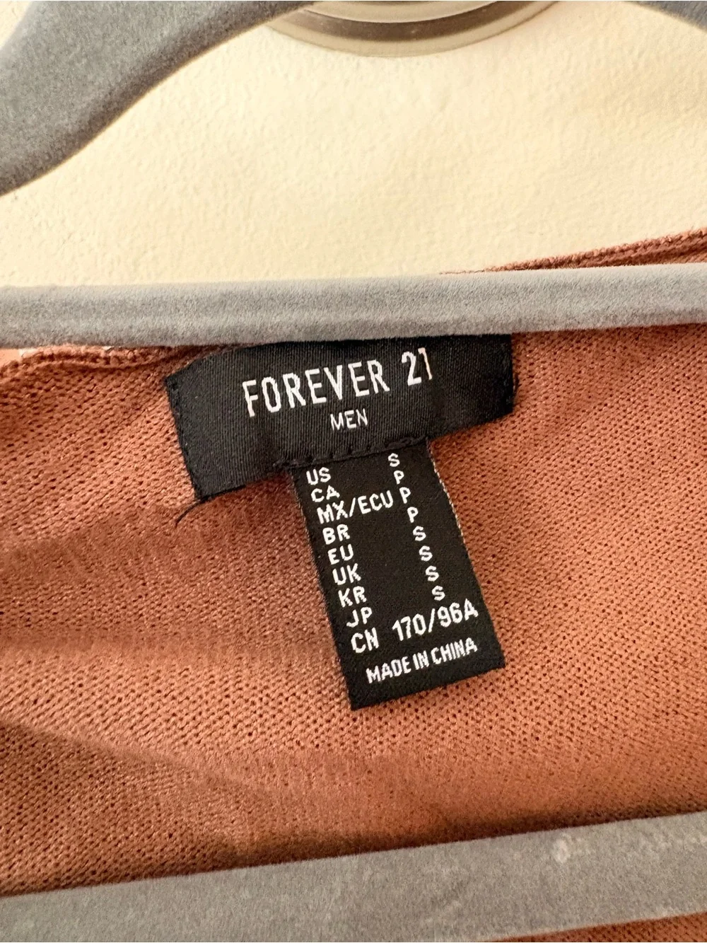 Forever 21 Men Rust Brown OpenKnit Hoodie
